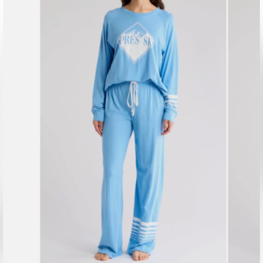 NWT PJ Salvage Blue Apres Ski Lounge Set in Size Large